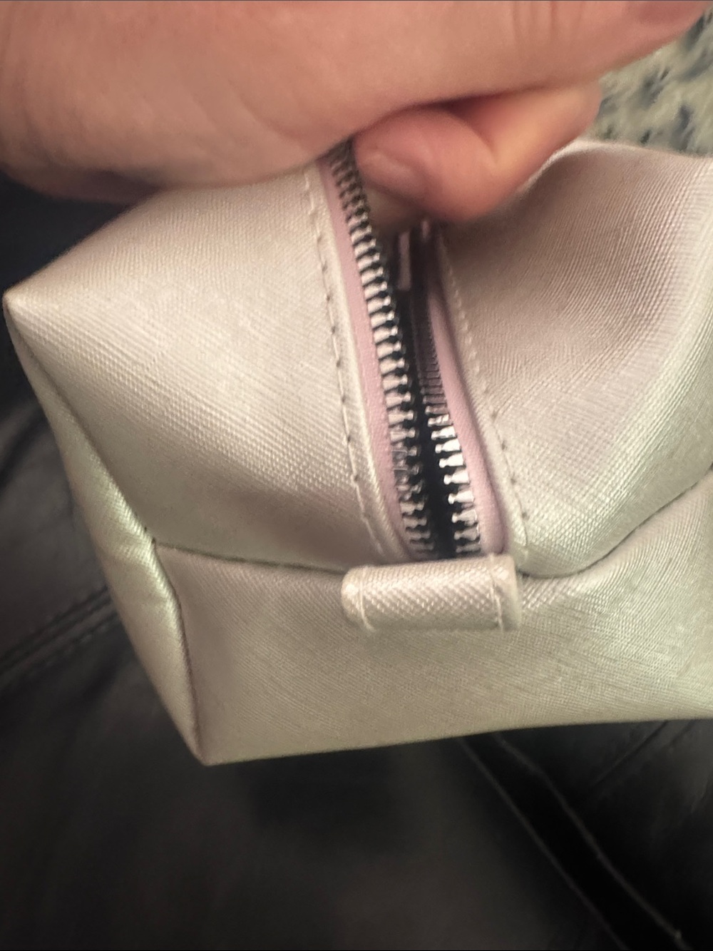 Rae Dunn Beauty Bag Cosmetic Pouch - Silver - Picture 5 of 5